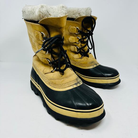 Sorel Caribou Winter Boots Buff - Picture 1 of 16